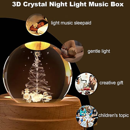 3D Crystal Ball Christmas Tree Lamp