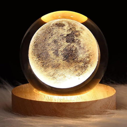 3D Crystal Ball Moon Lamp